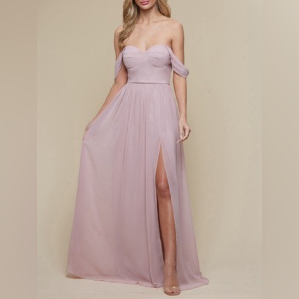 Elegant Pink Maxi Dress